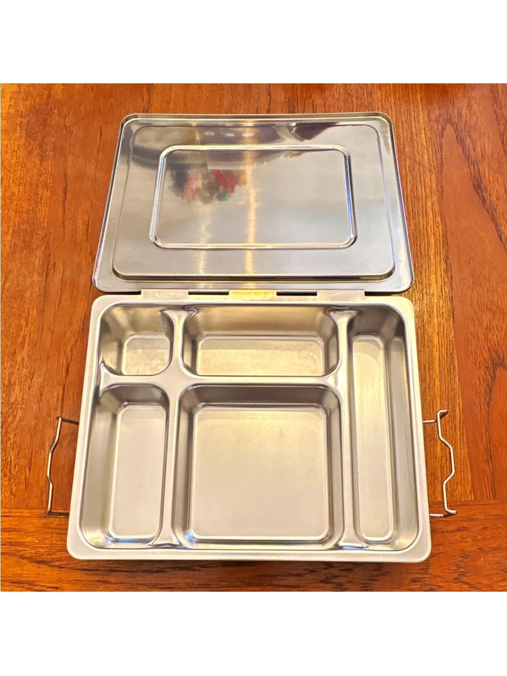 Pottery Barn Kids All-n-One Lunch Stainless Bento Box 5-Comp Snap Lid 🩷